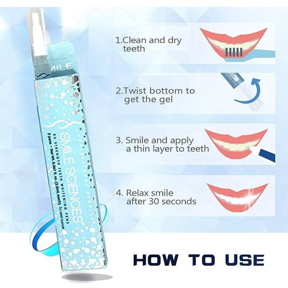 NIB/Sealed Smile Sciences Teeth Whitening Pens x2 Peppermint Flavor - Picture 2 of 8
